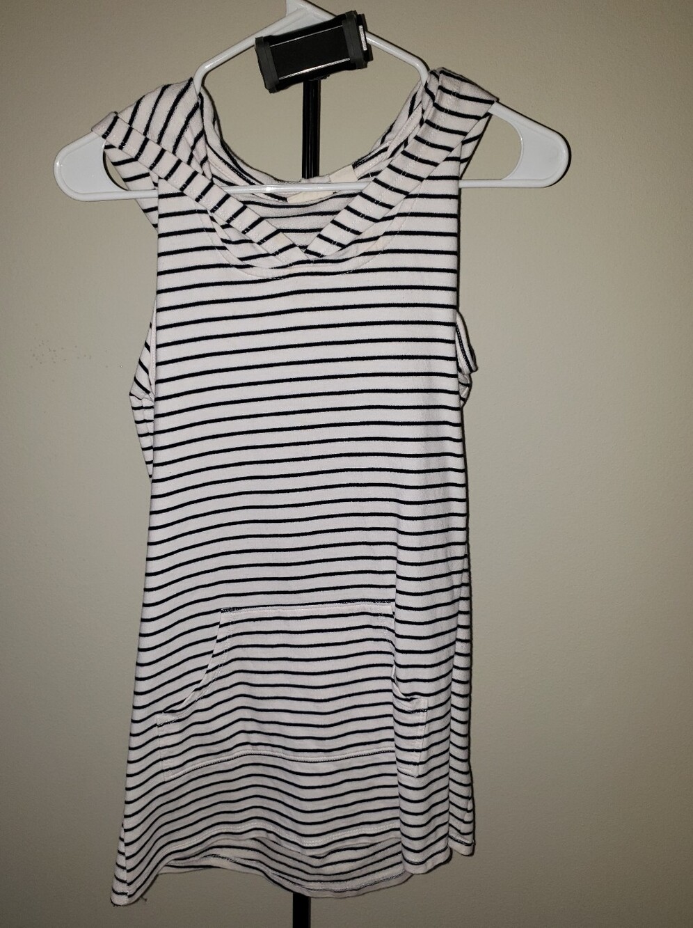 Dakini White Tunic with Black Stripes